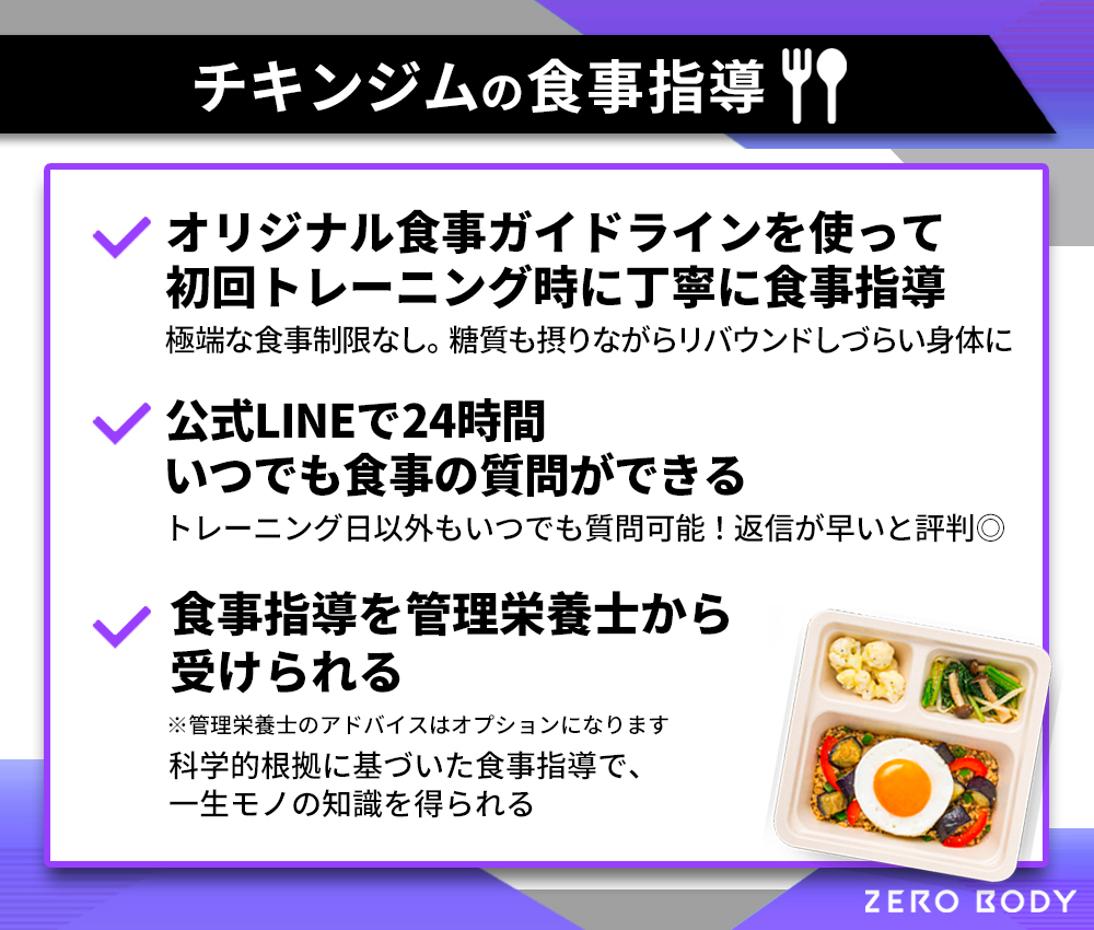 口コミ調査・取材から分かったチキンジムの食事指導